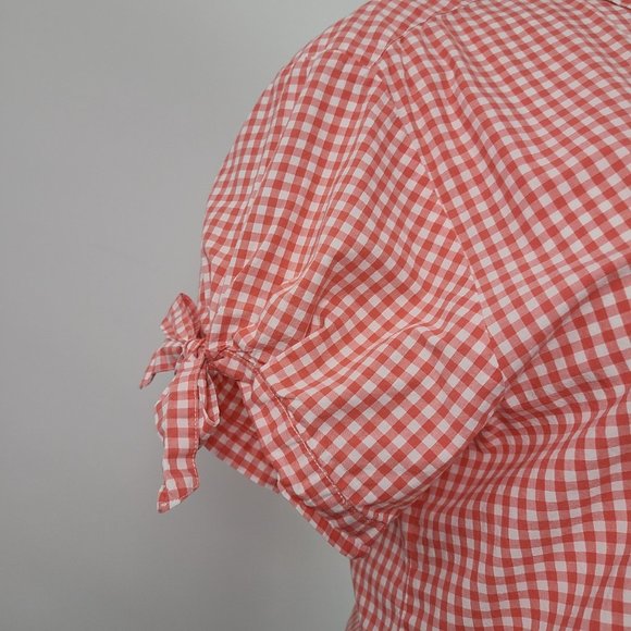 GAP Red and White Checkered Button Down Shirt - Picture 3 of 13